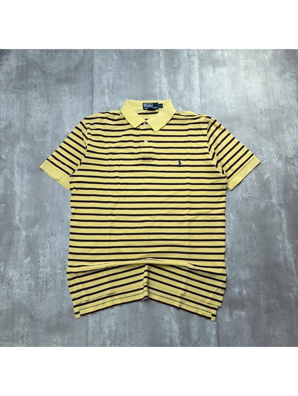 Vintage Polo Ralph Lauren Grunge Striped Skater Polo Shirt